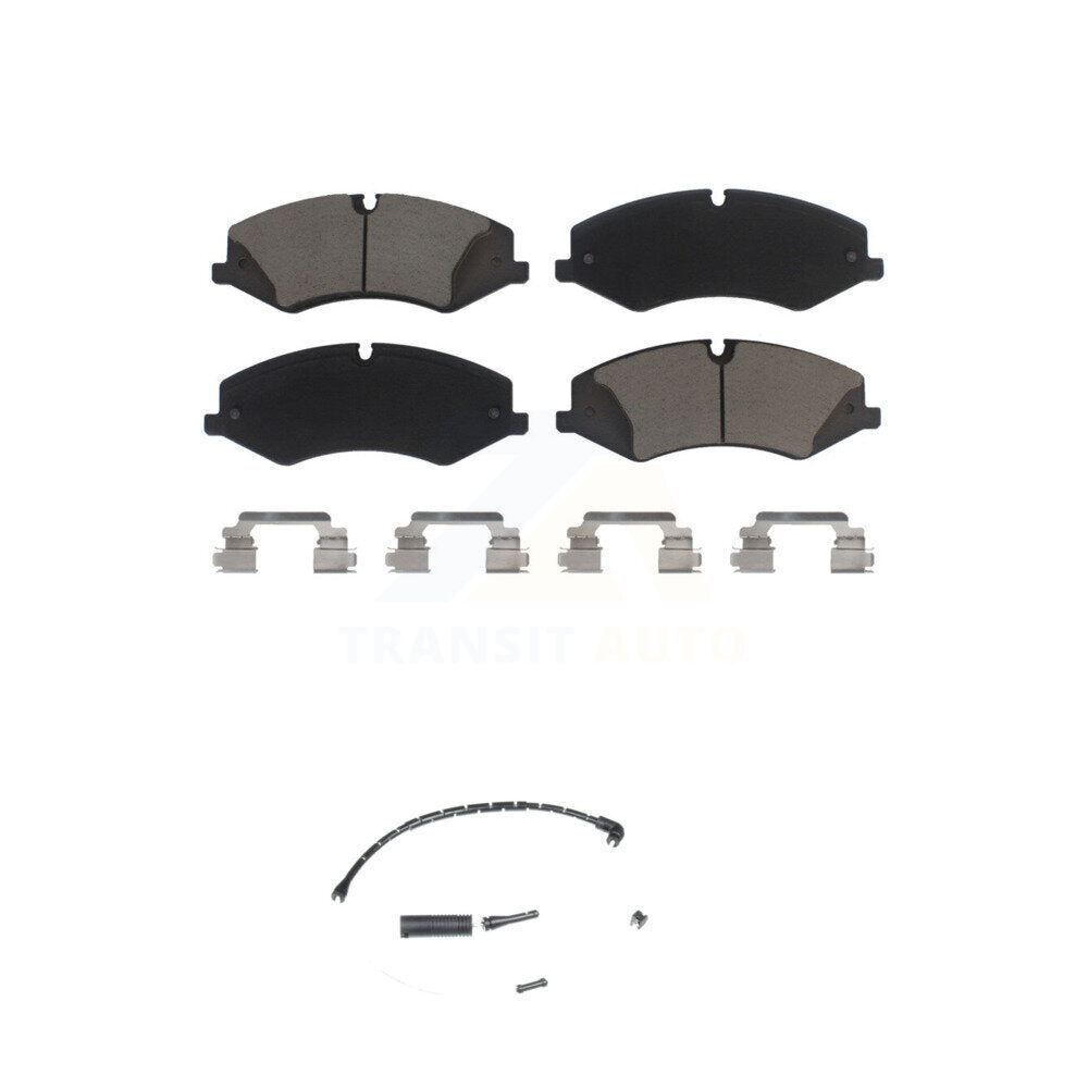 Ceramic Disc Brake Pads And Wear Sensors Front Kit For Land Rover Range