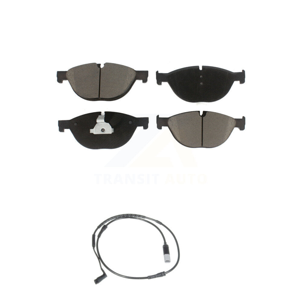 Ceramic Disc Brake Pads And Wear Sensors Front Kit For 2009 BMW 750i 750Li