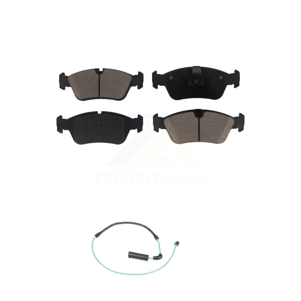 Ceramic Disc Brake Pads And Wear Sensors Front Kit For 2001-2005 BMW 325xi 2.5L