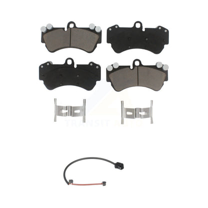Ceramic Disc Brake Pads And Wear Sensors Front Kit For Porsche Cayenne