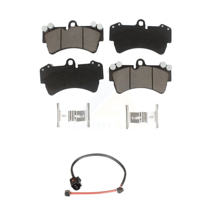 Ceramic Disc Brake Pads And Wear Sensors Front Kit For Porsche Cayenne