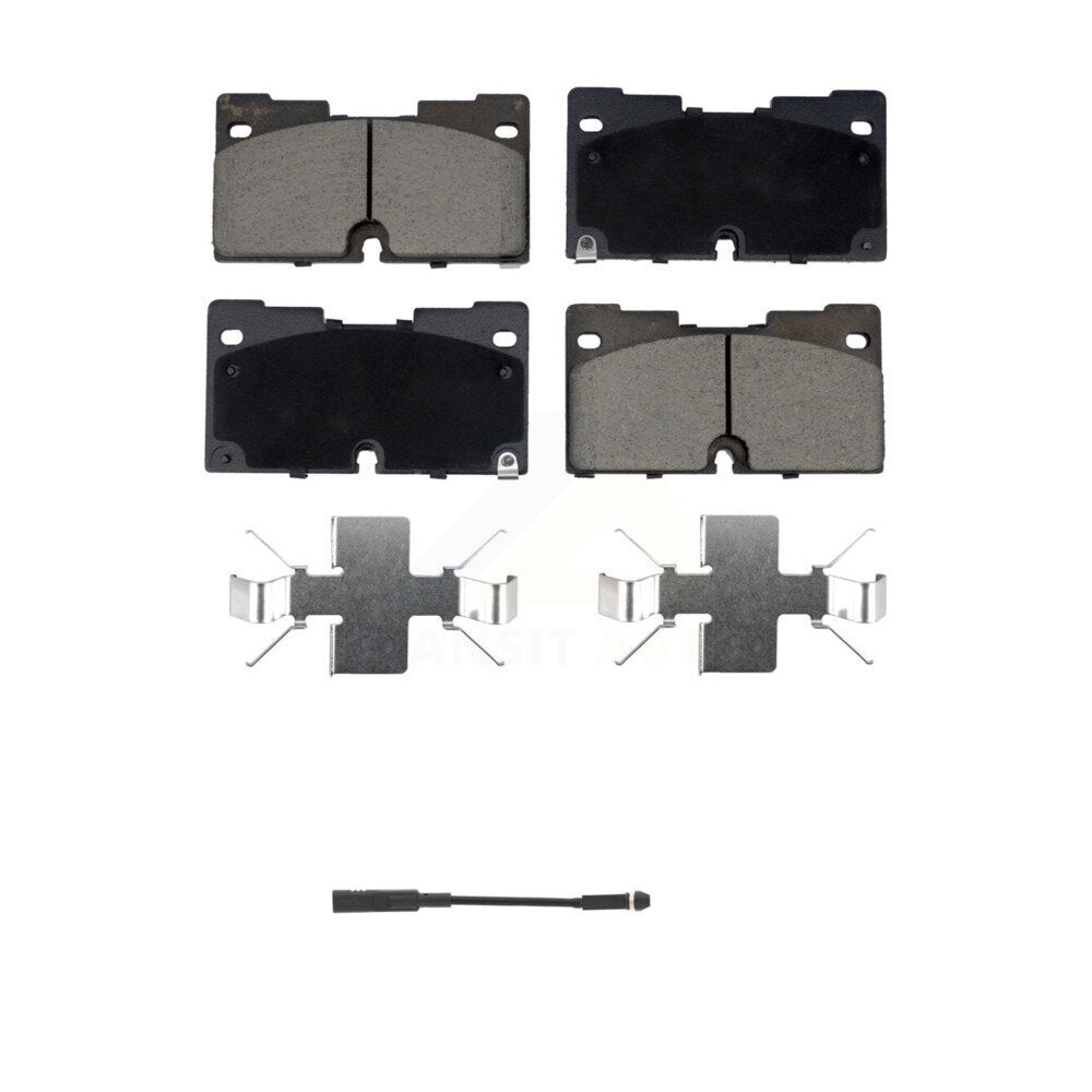 Ceramic Brake Pads Wear Sensor Front Kit For GMC Chevrolet Silverado 1500 Sierra