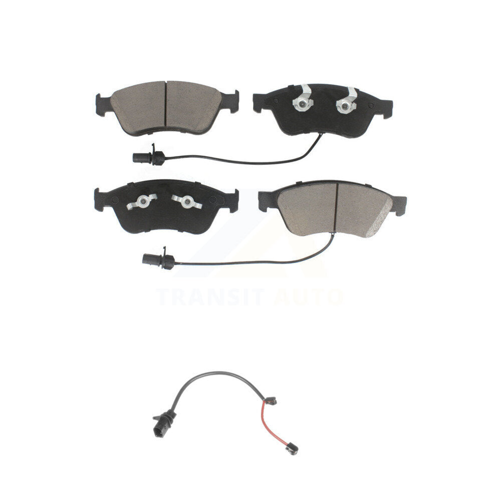 Ceramic Disc Brake Pads And Extra Wear Sensors Front Kit For 2011 Audi S6 5.2L