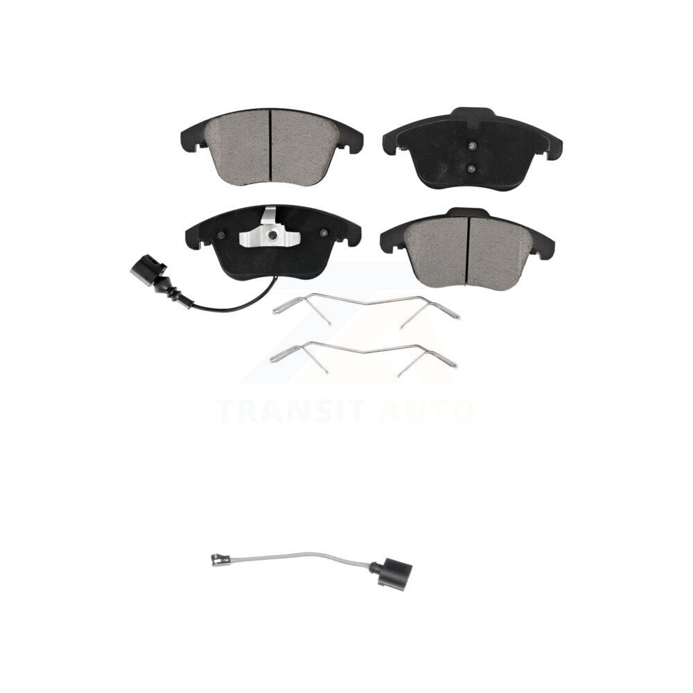 Ceramic Disc Brake Pad Extra Wear Sensor Front Kit For Volkswagen Tiguan Limited