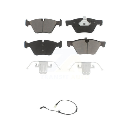Ceramic Disc Brake Pads And Wear Sensors Front Kit For BMW 525i