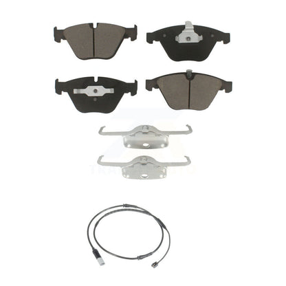 Ceramic Disc Brake Pads & Wear Sensor Front Kit For 2010 BMW 535i Base with 3.0L