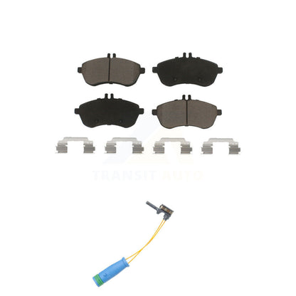 Ceramic Disc Brake Pads & Wear Sensor Front Kit For 2012 Mercedes-Benz C250 1.8L