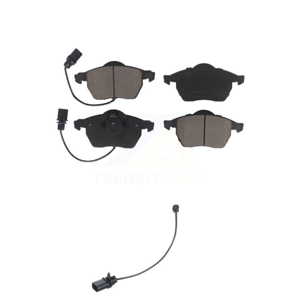 Ceramic Disc Brake Pads And Extra Wear Sensors Front Kit For Volkswagen Passat