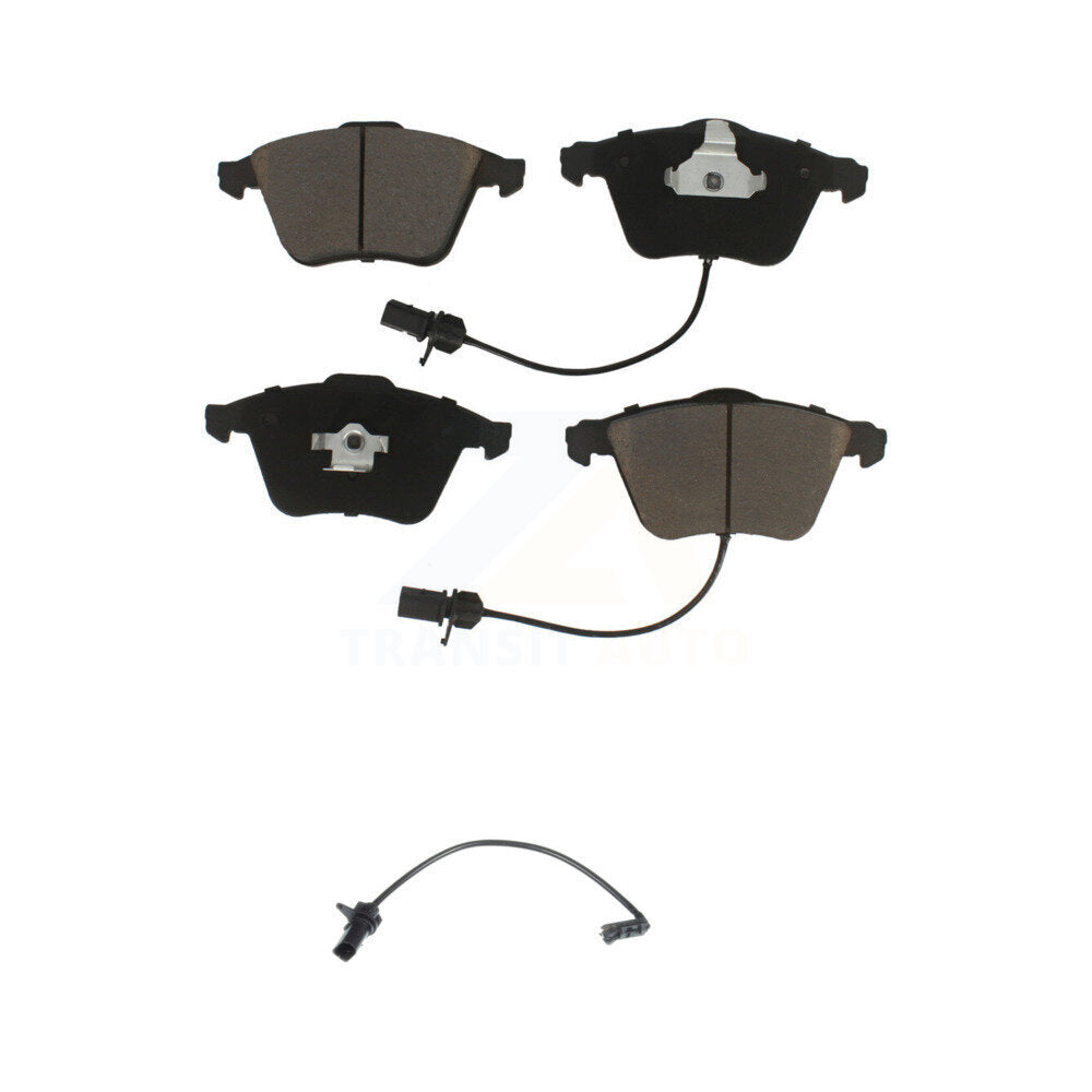 Ceramic Disc Brake Pads And Extra Wear Sensors Front Kit For 2011 Audi A6