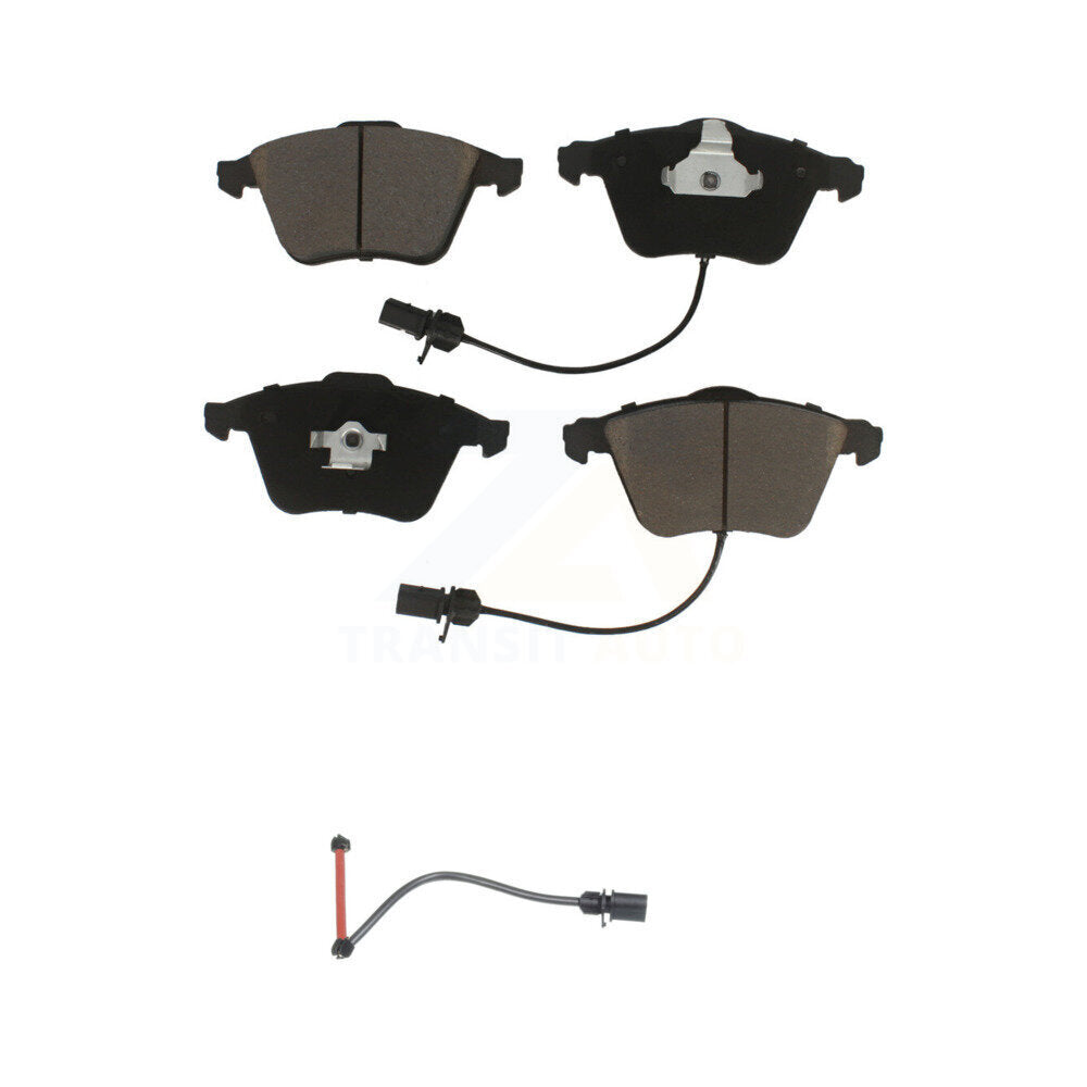 Ceramic Disc Brake Pads And Extra Wear Sensor Front Kit For 2011 Audi A6 Quattro