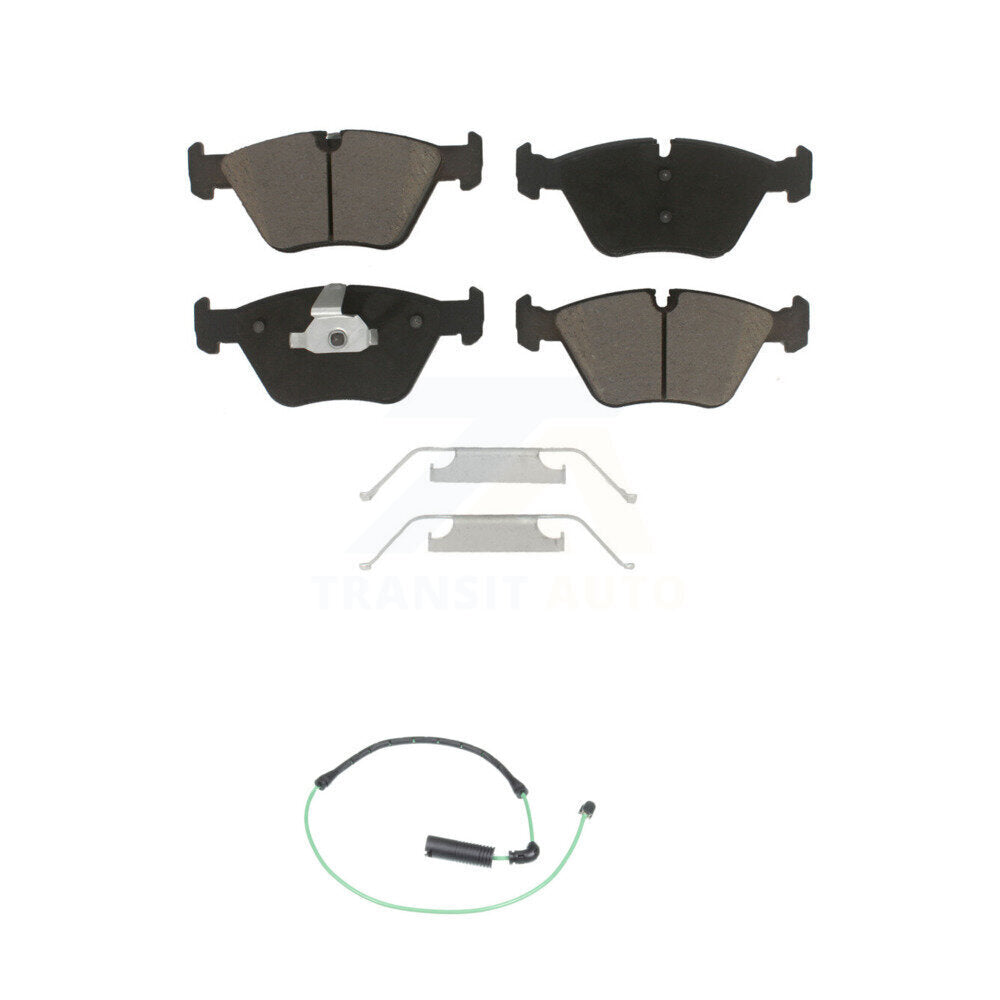Ceramic Disc Brake Pads And Wear Sensors Front Kit For BMW 330Ci 330i 330xi M3