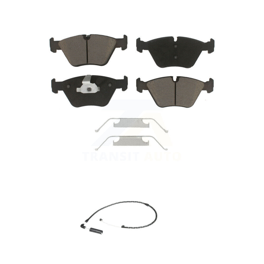 Ceramic Disc Brake Pads And Wear Sensors Front Kit For 2004-2010 BMW X3