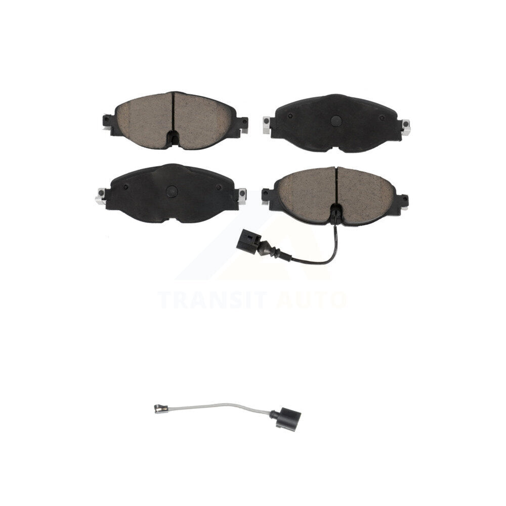 Ceramic Brake Pad Extra Wear Sensor Front Kit For Volkswagen Jetta Golf Taos GTI