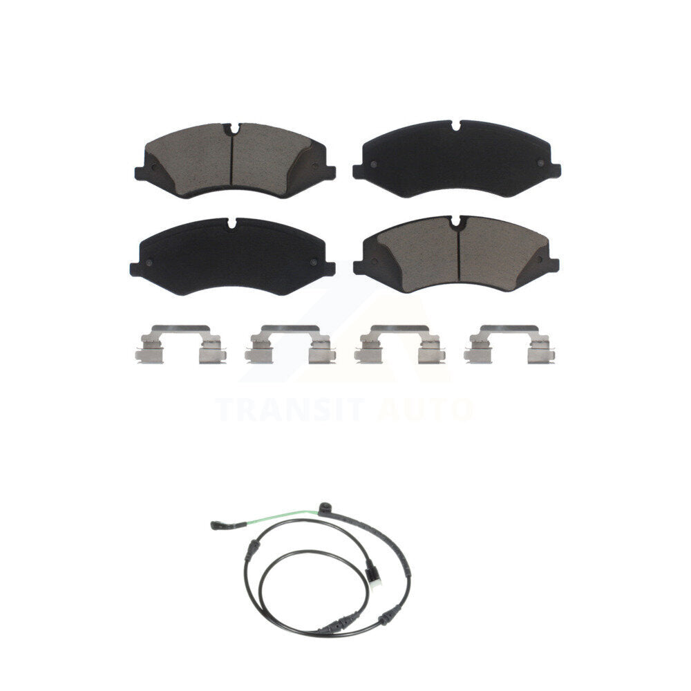 Ceramic Disc Brake Pads And Wear Sensors Front Kit For Land Rover LR4