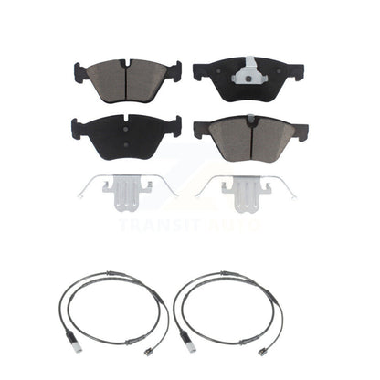Ceramic Disc Brake Pads And Wear Sensor Pairs Front Kit For BMW 528i