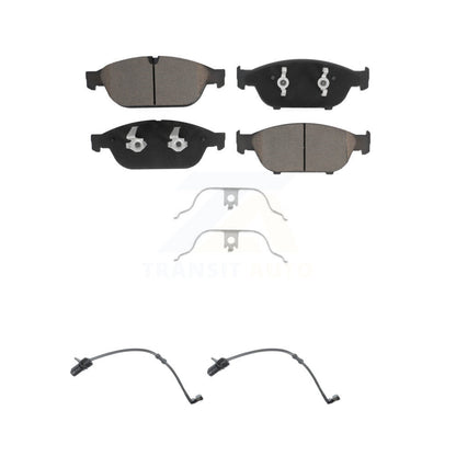 Ceramic Disc Brake Pads And Wear Sensor Pair Front Kit For Audi A6 Quattro A7 A8