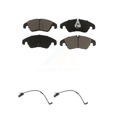 Ceramic Disc Brake Pads And Wear Sensor Pairs Front Kit For Audi A7 Quattro A6