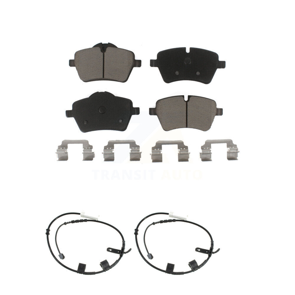 Ceramic Disc Brake Pads And Wear Sensor Pairs Front Kit For Mini Cooper
