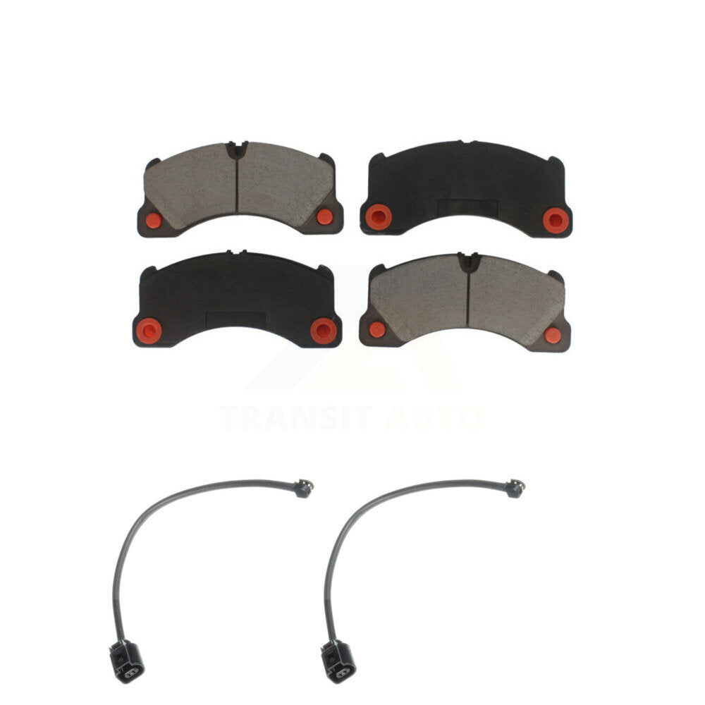 Ceramic Disc Brake Pad Wear Sensor Pair Front Kit For Porsche Cayenne Volkswagen