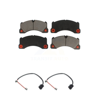 Ceramic Disc Brake Pad & Wear Sensor Pair Front Kit For Porsche Cayenne Panamera