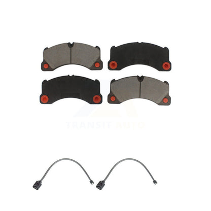 Ceramic Disc Brake Pads And Wear Sensor Pairs Front Kit For Volkswagen Touareg