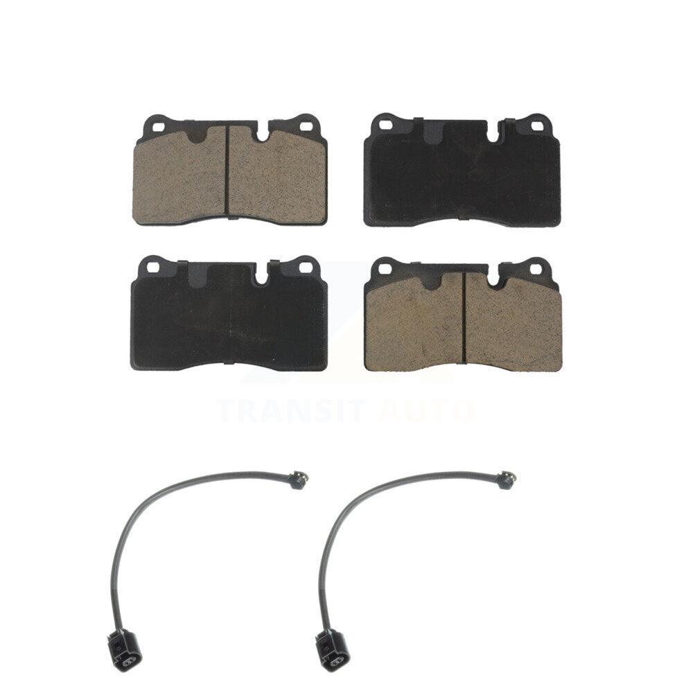 Ceramic Disc Brake Pads And Wear Sensor Pairs Front Kit For Volkswagen Touareg