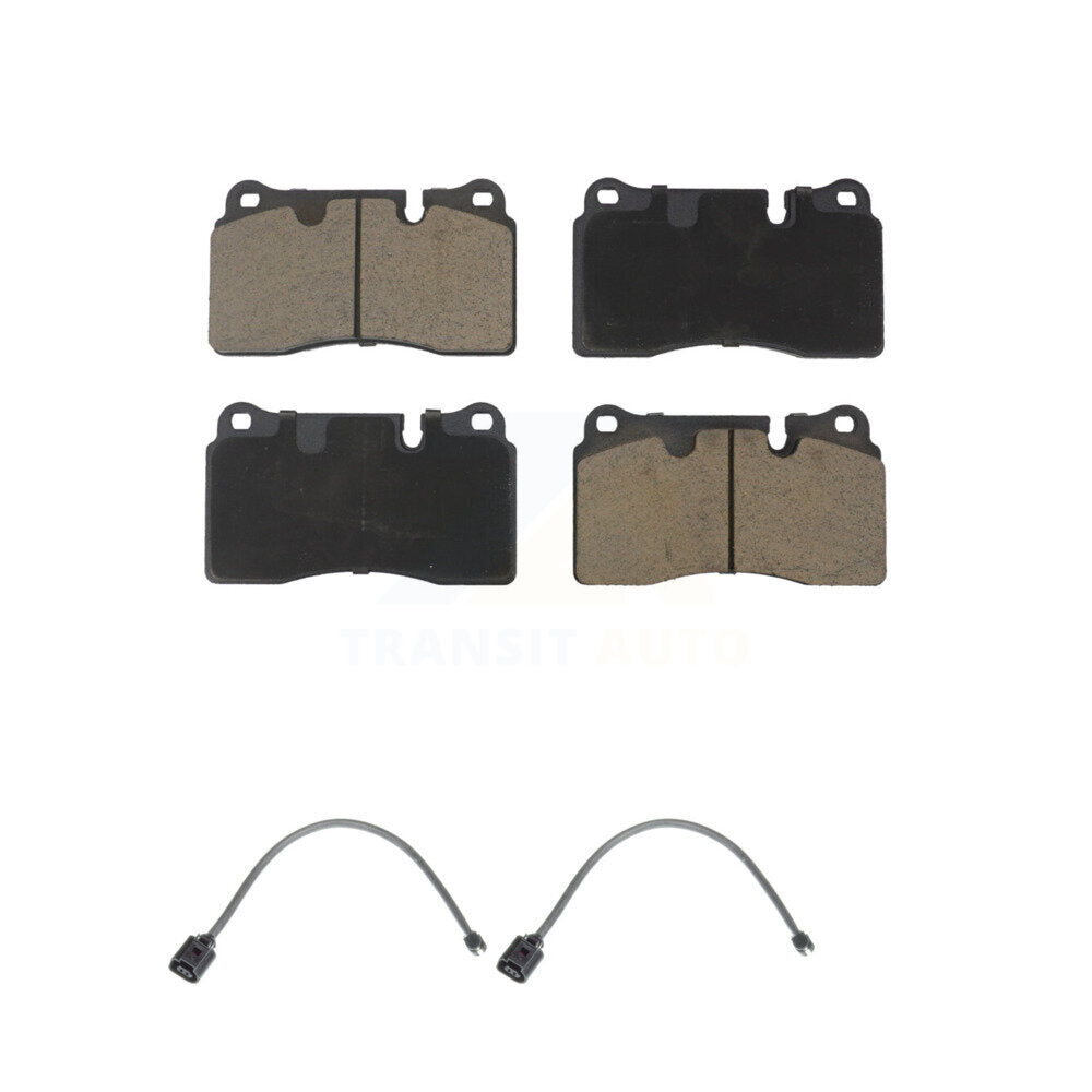 Ceramic Disc Brake Pads And Wear Sensor Pairs Front Kit For Volkswagen Touareg
