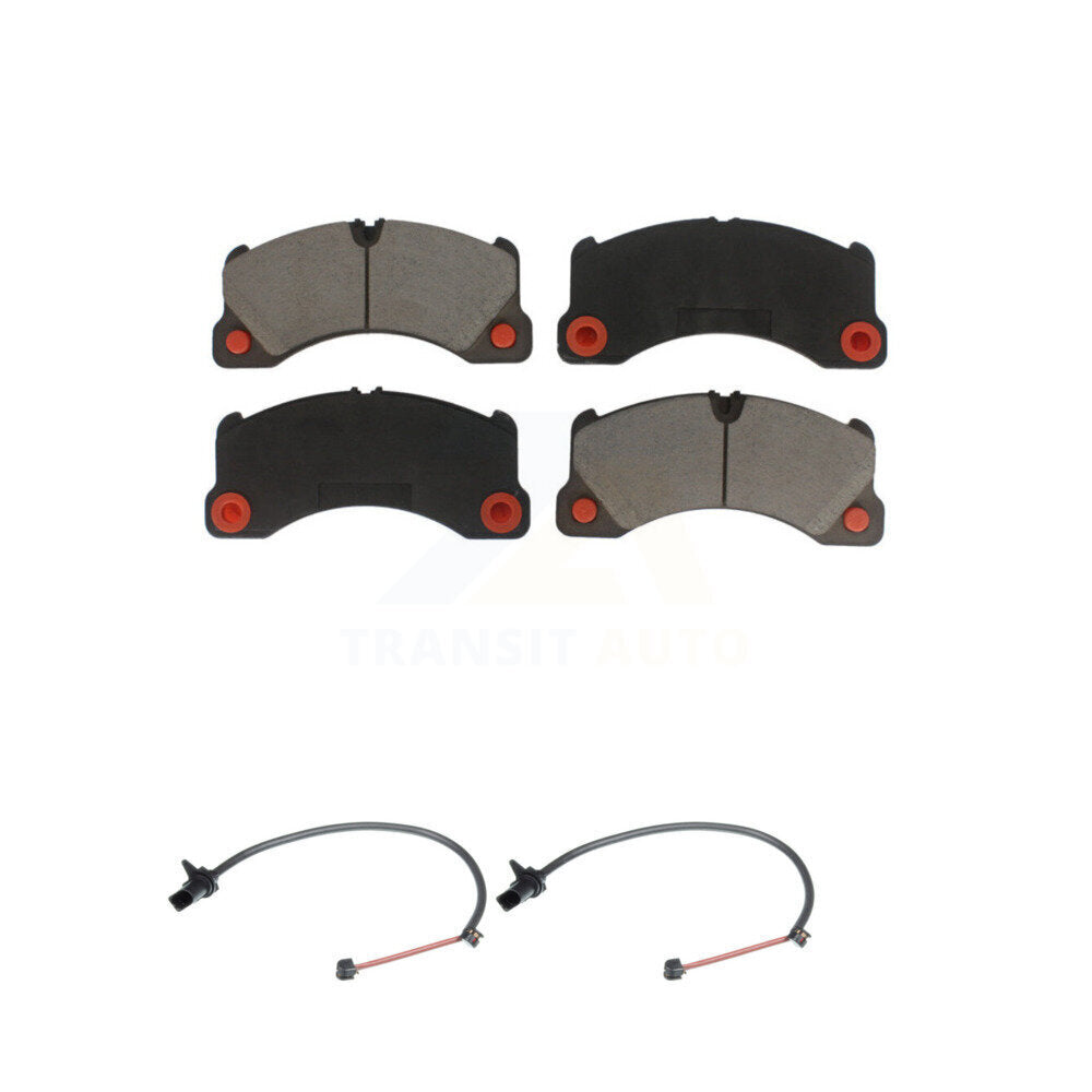 Ceramic Disc Brake Pads And Wear Sensor Pairs Front Kit For Porsche Macan
