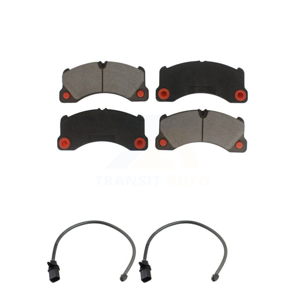 Ceramic Disc Brake Pads And Wear Sensor Pairs Front Kit For Porsche Macan