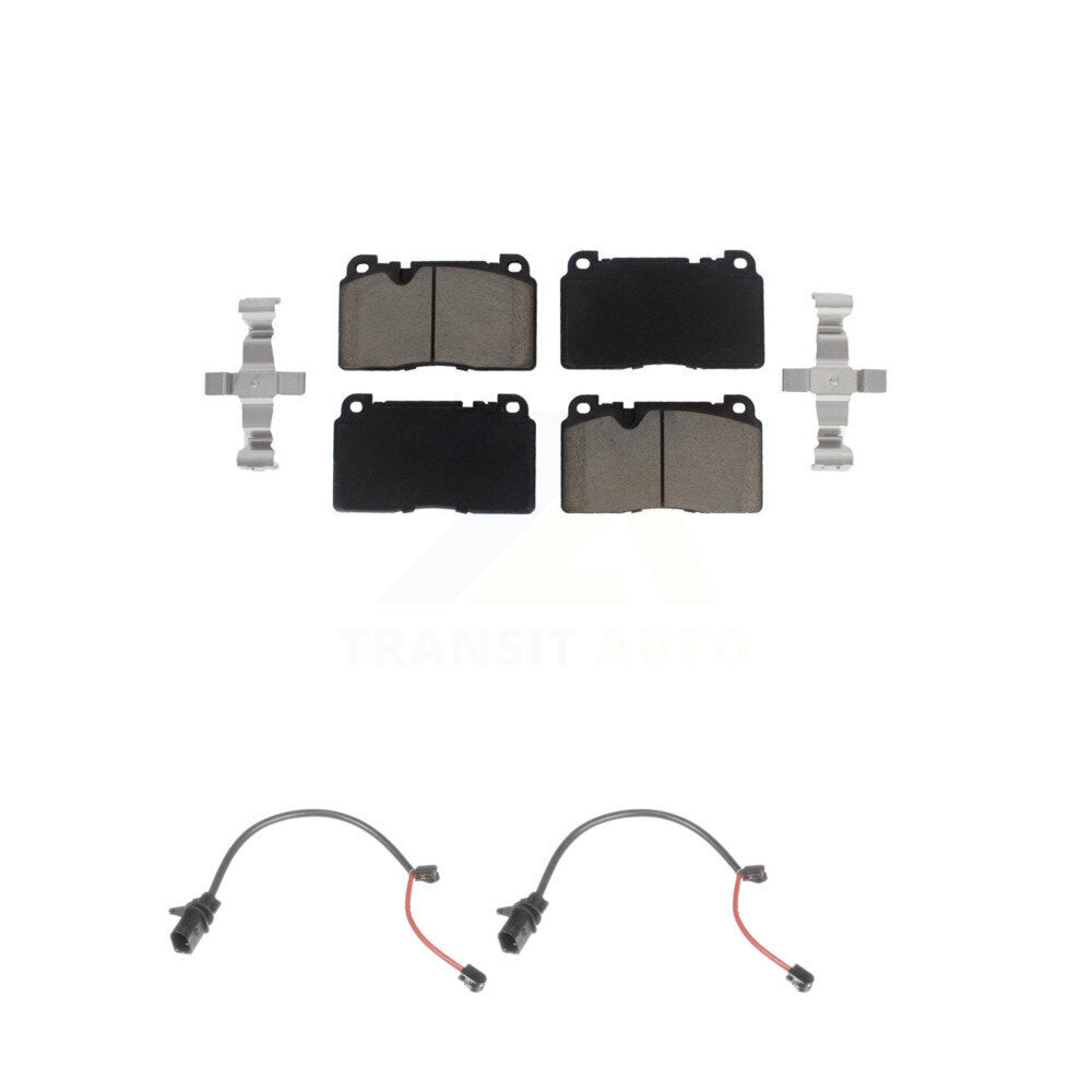 Ceramic Disc Brake Pads And Wear Sensor Pairs Front Kit For Audi Q5