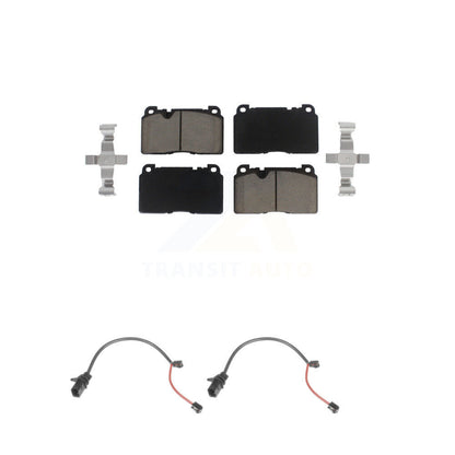 Ceramic Disc Brake Pads And Wear Sensor Pairs Front Kit For Audi Q5