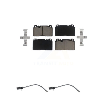 Ceramic Disc Brake Pads And Wear Sensor Pairs Front Kit For Audi Q5