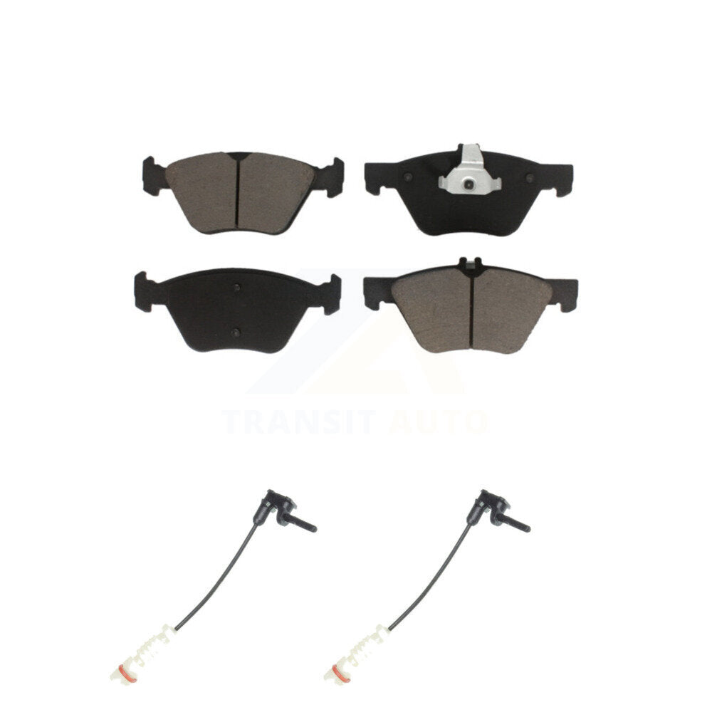 Ceramic Brake Pad And Wear Sensor Pair Front Kit For Mercedes-Benz E320 Chrysler