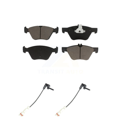 Ceramic Brake Pad And Wear Sensor Pair Front Kit For Mercedes-Benz E320 Chrysler