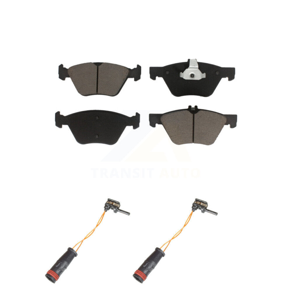 Ceramic Disc Brake Pads & Wear Sensor Pair Front Kit For Mercedes-Benz E350 E300