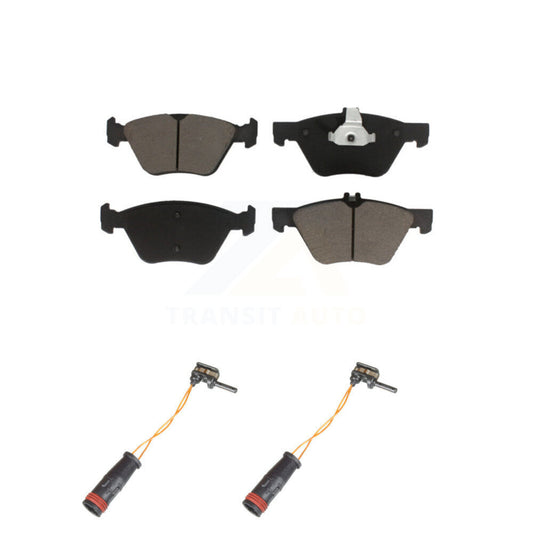 Ceramic Disc Brake Pads & Wear Sensor Pair Front Kit For Mercedes-Benz E350 E300