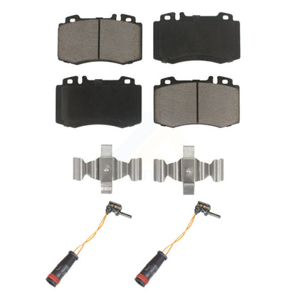 Ceramic Brake Pad & Wear Sensor Pair Front Kit For Mercedes-Benz E350 C230 SL500