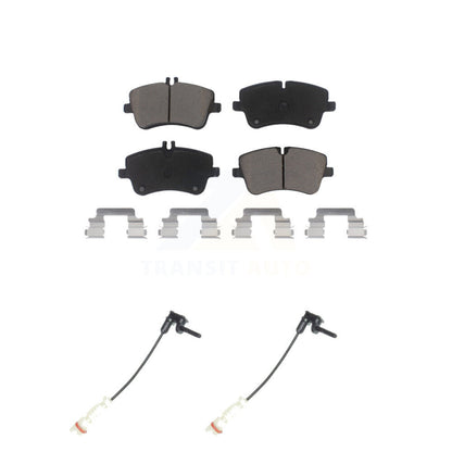 Ceramic Disc Brake Pads And Wear Sensor Pairs Front Kit For Mercedes-Benz CLK320