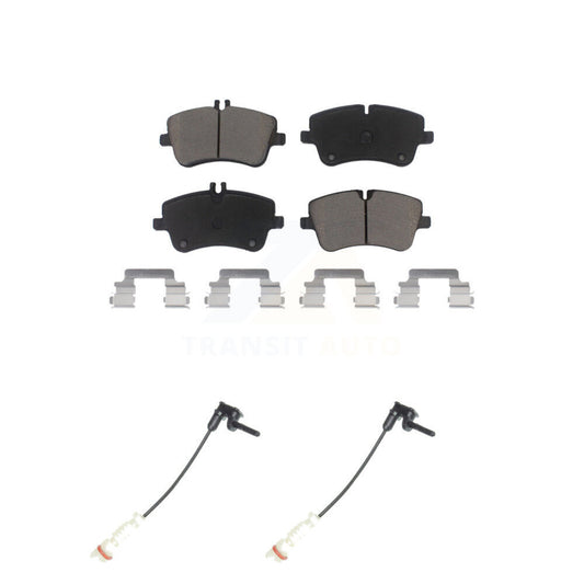Ceramic Disc Brake Pads And Wear Sensor Pairs Front Kit For Mercedes-Benz CLK320