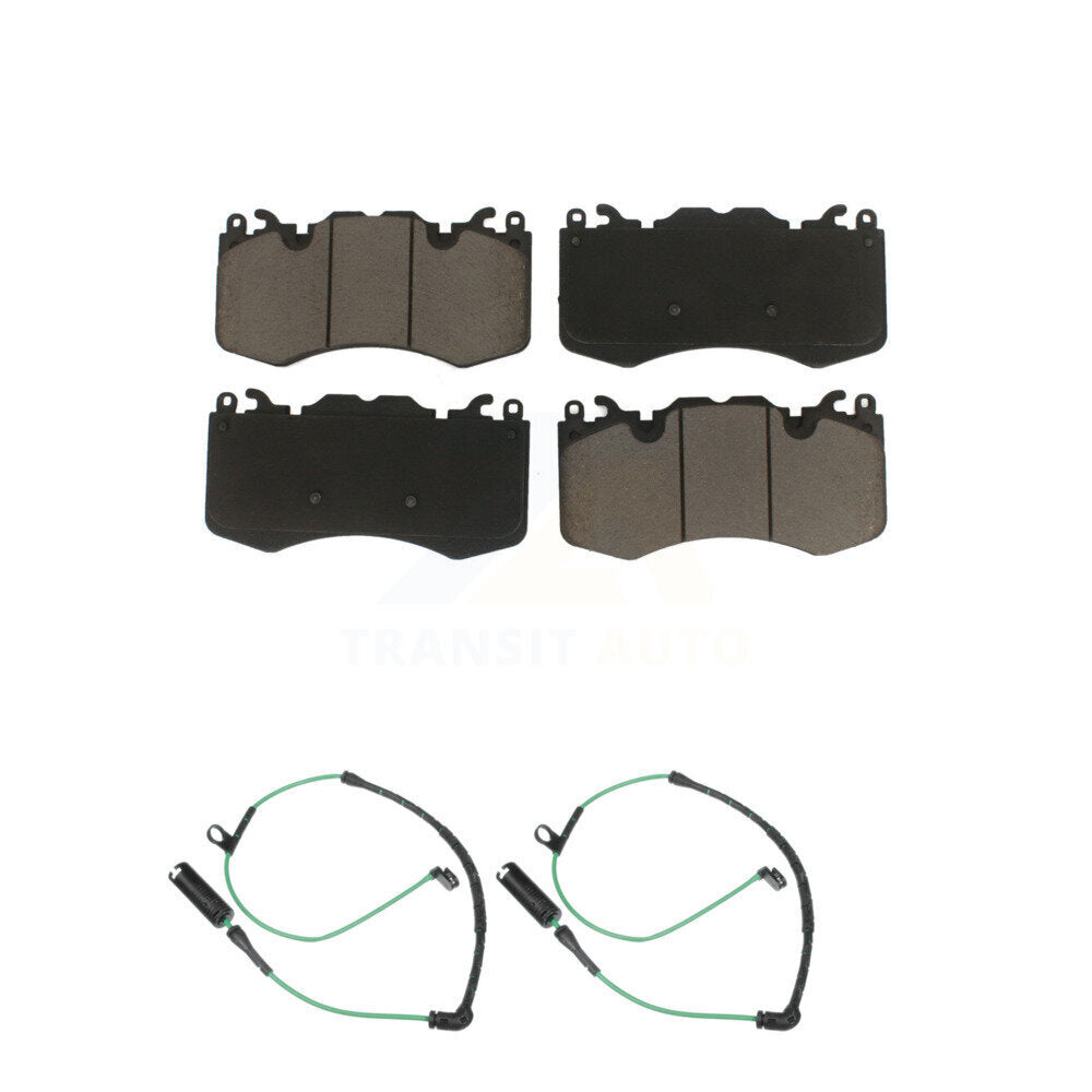 Ceramic Disc Brake Pads And Wear Sensor Pairs Front Kit For Land Rover Range