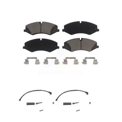 Ceramic Disc Brake Pads And Wear Sensor Pairs Front Kit For Land Rover Range