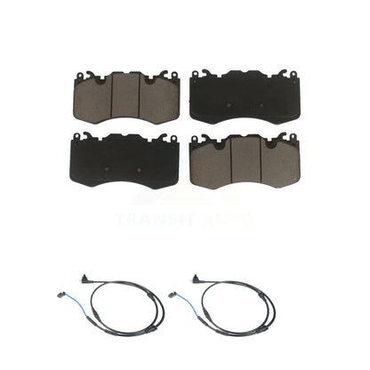 Ceramic Disc Brake Pad And Wear Sensor Pair Front Kit For Land Rover Range Sport