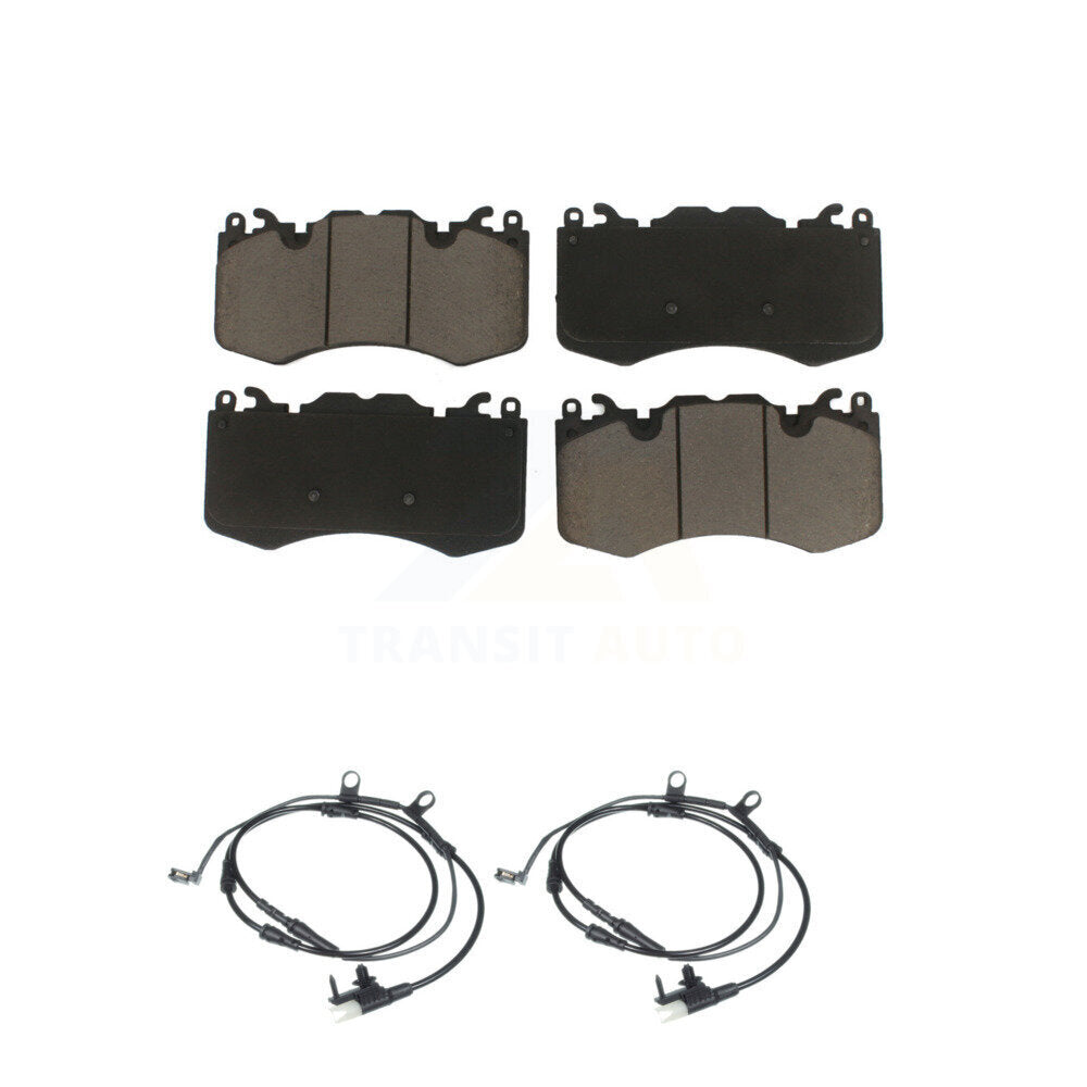 Ceramic Disc Brake Pad And Wear Sensor Pair Front Kit For Land Rover Range Sport