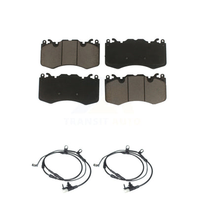 Ceramic Disc Brake Pad And Wear Sensor Pair Front Kit For Land Rover Range Sport