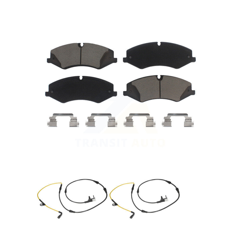 Ceramic Disc Brake Pad And Wear Sensor Pair Front Kit For Land Rover Range Sport