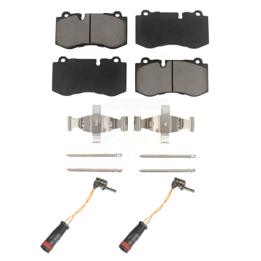 Ceramic Brake Pads Wear Sensor Pair Front Kit For Mercedes-Benz SL550 S350 CL550