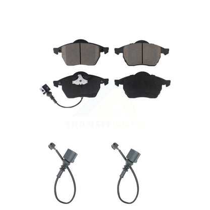 Ceramic Disc Brake Pads And Extra Wear Sensor Pair Front Kit For Audi TT Quattro