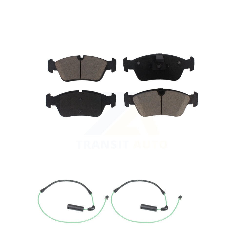 Ceramic Disc Brake Pad & Wear Sensor Pair Front Kit For 2001-2005 BMW 325xi 2.5L