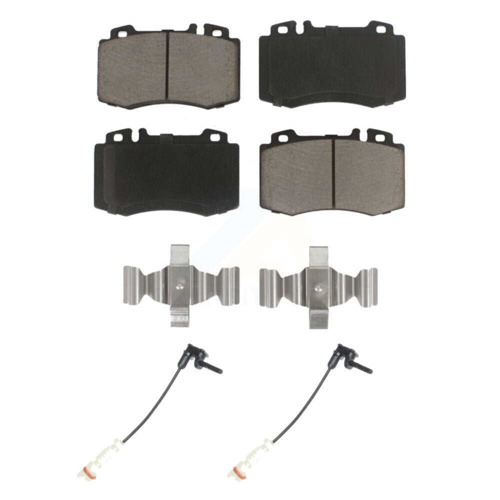 Ceramic Brake Pads Wear Sensor Pair Front Kit For Mercedes-Benz SL500 SL600 S600