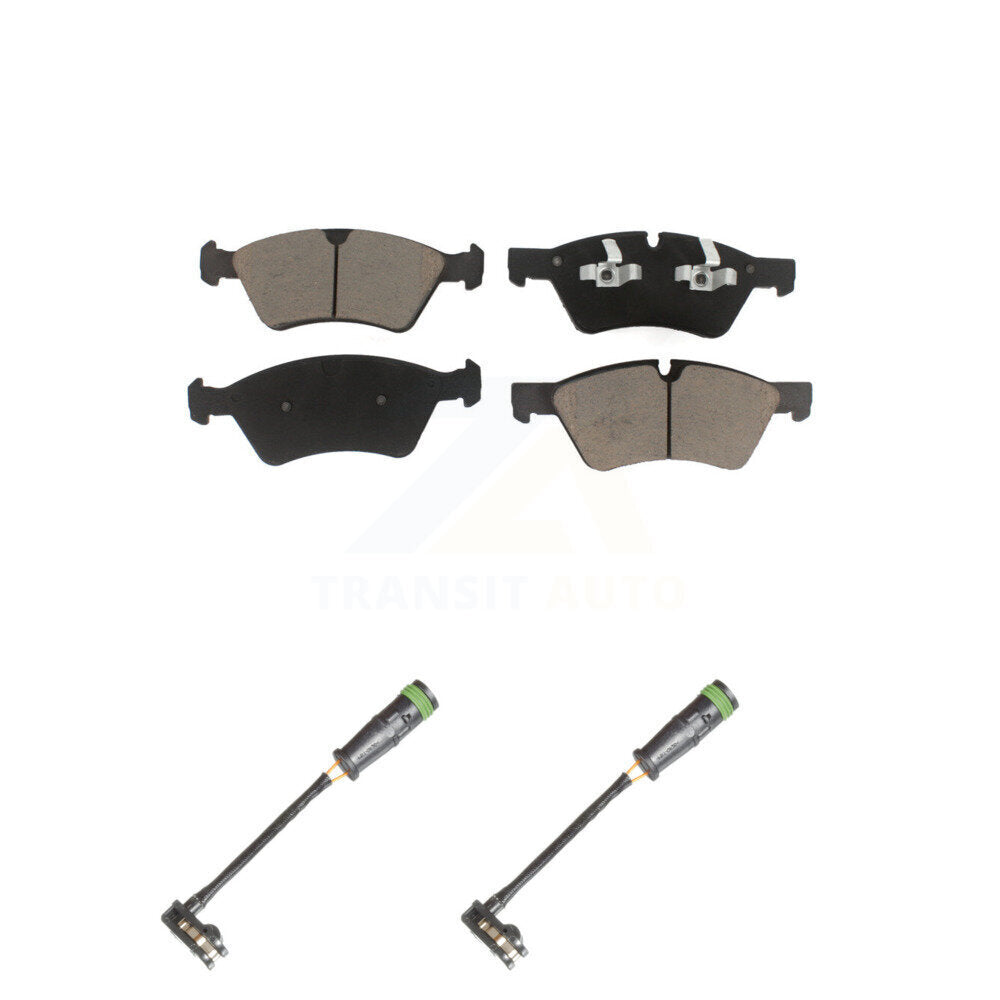 Ceramic Disc Brake Pads And Wear Sensor Pairs Front Kit For Mercedes-Benz E550